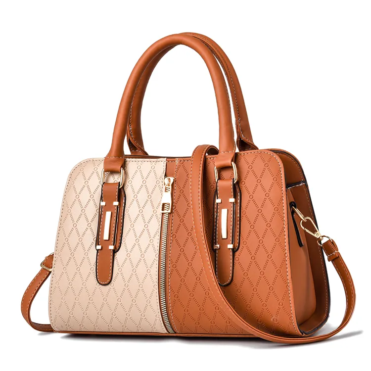 brands high quality big shoulder ladies casual pu leather fashion hand bags 2023 women tote