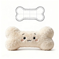 Bantal Tulang Plush Lucu Baru Isi Kapas PP Super Lembut Pereda Stres Bantal Kaki Nyaman untuk Tidur Hadiah Pesta