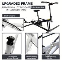 Vélo aquatique SUP à ponton plat pour une personne, cadre en aluminium avec tapis flottant avant, idéal pour les parcs aquatiques, portable, de Chine, Lumark