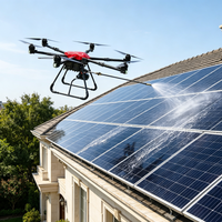 Dron Autónomo para Limpieza de Ventanas en Edificios Altos |   Navegación GPS Inteligente |   Lavadora Industrial de Alta Resistencia para Edificios UAV