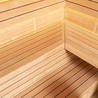 Desain Baru Sauna Batu Panas Dalam Ruangan untuk 8 Orang, Sauna Uap Tradisional Dalam Ruangan dengan Lampu