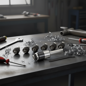 Outil de taraudage avec douilles, ensemble de 6 pièces pour perçage et filetage du métal - Product Image 3