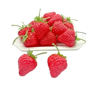 Kitchen Home Party Decorative , Artificial Strawberry , Fake Plastic Fruits