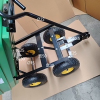 Chariots et chariots à benne agricoles robustes, capacité 250 kg, châssis en acier, remorque utilitaire à quatre roues, chariot de jardin, chariot à benne pour usage domestique