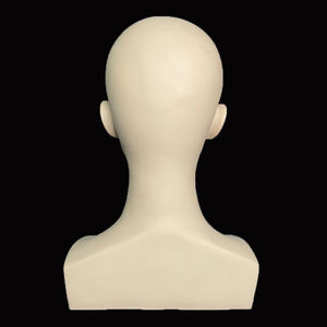 Cabeza de maniquí afroamericano femenino con hombros para exhibición de peluca cabeza de Maniquí de PVC herramienta de extensión de cabello - Product Image 4