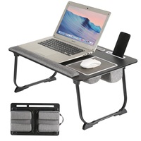 Bureau d'ordinateur portable pliable 2-en-1 pour lit, canapé, bureau à domicile – Table pliante pour ordinateur portable