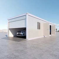 Chambres préfabriquées en conteneurs Maisons modulaires pour garages Porte enroulable