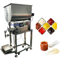 Machine de remplissage semi-automatique horizontale à pompe rotative à lobes pour aliments, miel, crème, chocolats, pâtes, ketchup, sauces