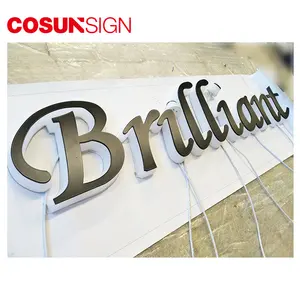 COSUN, тонкий светлый логотип, наружная светодиодная вывеска, реклама, роскошный светодиодный логотип, автомобиль 5d для магазина