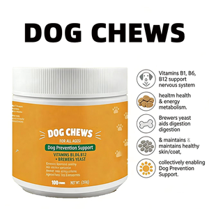 วิตามินรวมสำหรับสุนัขแบบเคี้ยว OEM 11 in 1 พร้อมกลูโคซามีน วิตามินเสริมป้องกันโรคสำหรับสุนัข วิตามินบี1 บี6 บี<span class=keywords><strong>12</strong></span> คอนดรอยตินสำหรับสัตว์เลี้ยง เสริมสร้างสุขภาพและภูมิคุ้มกัน - Product Image 3