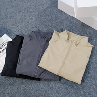 Vestes de randonnée à col montant et à séchage rapide personnalisées UPF 50 + pour femmes, coupe-vent, respirantes, anti-UV, vestes de yoga de grande taille pour femmes 2025