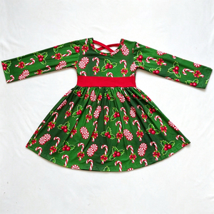 Milk Silk Kids Girls <b>Christmas</b> Top & <b>Dress</b>, <b>Long</b> Sleeve Raglan Shirt, Holiday Printed Children Boutique Clothing - Product Image 5