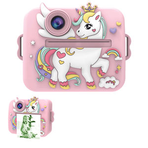 X7d Hai Ống Kính Unicorn Trẻ Em Ngay Lập Tức In Máy Ảnh Selfie Trẻ Em Máy Ảnh 2.4 'Màn Hình 1080P Nhiệt Ngay Lập Tức In Máy Ảnh Quà Tặng Toddle Đồ Chơi - Product Image 1