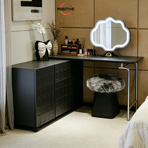Table de toilette extensible minimaliste italienne moderne avec tiroirs, armoire de rangement multifonctionnelle pour <span class=keywords><strong>chambre</strong></span> et bureau - Product Image 2