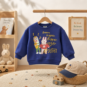 ลายกราฟิกสัตว์แสนสนุกทำให้เสื้อสเวตเชิ้ตตัวนี้เป็นตัวเลือกที่สดใสสำหรับวันสบายๆ พร้อมช่วยให้ลูกน้อยของคุณรู้สึกอบอุ่นและสบาย - Product Image 2