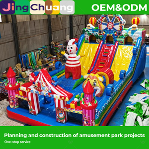 Castillo Inflable para Exportación, Trampolín Grande para Exteriores, Tobogán Inflable, Parque de Diversiones para Niños, Castillo Inflable, Venta Transfronteriza - Product Image 1