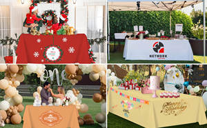 ผ้าปูโต๊ะโพลีเอสเตอร์แบบเรียบง่าย ลายการ์ตูน ปรับแต่งได้ สำหรับงานธุรกิจ ใช้ในบ้าน โรงแรม ทนทาน <span class=keywords><strong>เป็น</strong></span>มิตรกับสิ่งแวดล้อม - Product Image 5