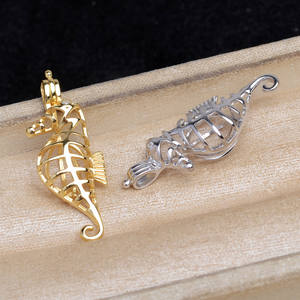 Accessoires de bricolage en argent S925, creux, non perforés, perles lâches de 7,5 à 8,3 mm, cage à pendentif 6044, accessoires de bijoux en perles de bricolage - Product Image 2