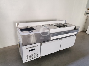 Most Popular Bar Shop Equipment Refrigerator Bartender Station Commercial Stainless Steel Cocktail Bar Station with Sink Ice <b>Bin</b> - Product Image 2