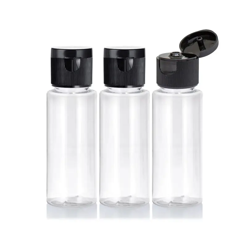زجاجات بلاستيكية شفافة صغيرة فارغة سعة 20 مل مع غطاء قلاب للبيع بالجملة