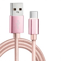 Cable USB a Tipo C de Nailon con Logotipo Personalizado, Cable de Carga de Alta Resistencia, Paquete Personalizado Disponible para Regalos de Marca