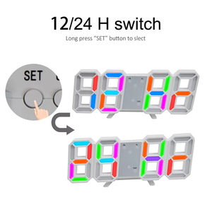 Hot Sale <strong>Led</strong> <strong>Large</strong> Digital <strong>Clock</strong> White 3d <strong>Led</strong> Desktop Digital <strong>Clock</strong> 3d Big Display Alarm <strong>Clock</strong> Digital <strong>Led</strong> - Product Image 3