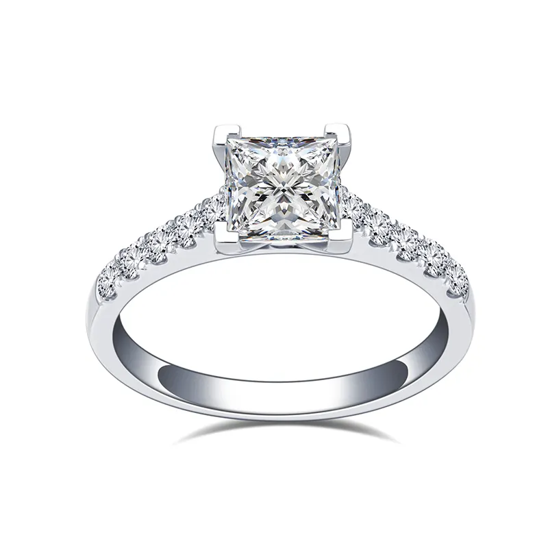 Prix de gros Lab Diamond Jewelry Bague de fiançailles mariage 14K 18K PT950 or 1.2CT Lab Grown Diamond Ring pour les femmes