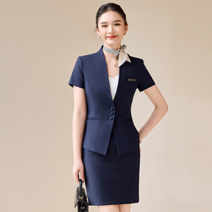 Women's Short Sleeve Suit Skirt Set Summer 2026 Hotel Uniform Business Workwear - Product Image 2