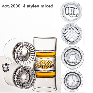 Verre à whisky créatif NOVARE 310 ml en cristal sans plomb, motif côtelé unique, base épaisse, verre à whisky artistique certifié pour usage domestique - Product Image 6