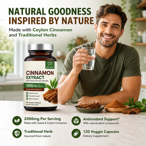 Organic Ceylon Cinnamon Extract Capsules for Adult Antioxidant Support Brain & Joints Health - Product Image 3