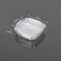 Boîte à fruits en plastique transparente jetable Hengmaster 300g, emballage alimentaire avec couvercle