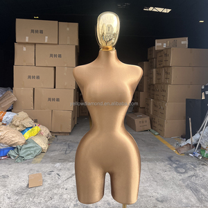 Mannequin de <span class=keywords><strong>lingerie</strong></span> en fibre de verre, taille S, marron, demi-corps, grande poitrine, grande taille, hanches larges, pour femmes - Product Image 2