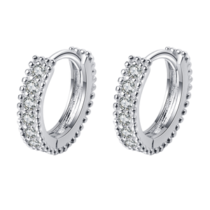 925 <b>Sterling</b> <b>Silver</b> Lab Grown Diamond Moissanite Earrings Luxury Fine Jewelry Elegant Wedding Bridal Earrings Sparkling <b>Studs</b> - Product Image 1