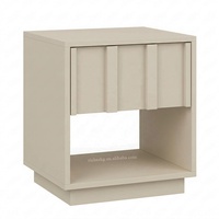 Table de chevet en cachemire avec 1 tiroir, meuble de chambre en bois