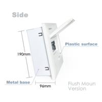 Boîtier de distribution encastré 6 voies série AP, boîtier métallique, couvercle rabattable en plastique, IP30, boîte de disjoncteurs MCB pour usage domestique