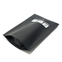 Sacs Mylar noirs personnalisés 4x5 avec boîte, emballage alimentaire refermable pour biscuits, gommes et aliments pour animaux de compagnie, thermoscellables