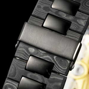 Montre mécanique automatique pour homme 2025, boîtier octogonal en fibre de carbone, cadran bleu rayé, affichage de la date, design décontracté de luxe, montre-bracelet - Product Image 3