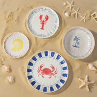 Service de table en porcelaine ronde émaillée de luxe nordique, 18 pièces, vaisselle en céramique