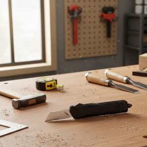 UK-2025 SK5 10 cuchillas adicionales cortador <span class=keywords><strong>de</strong></span> caja OTF grande <span class=keywords><strong>de</strong></span> doble acción con hoja <span class=keywords><strong>de</strong></span> reemplazo rápido hoja <span class=keywords><strong>de</strong></span> cambio Manual Otf cuchillo <span class=keywords><strong>de</strong></span> utilidad - Product Image 2