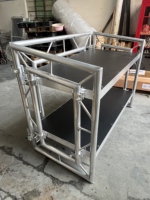 Table de DJ portable en alliage d'aluminium, hauteur réglable, pour scène, événements musicaux, concerts, discothèques, présentoirs en treillis