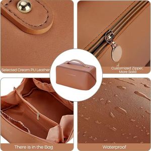 Xdh7 Custom Pu Leather Makeup <b>Pouch</b> Skincare Cosmetic Partition Storage Waterproof Travel Toiletry Bag <b>Make</b> <b>up</b> Bags - Product Image 4