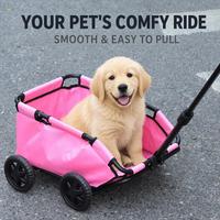 Chariot pliable en PVC pour petits animaux de compagnie, léger et portable, pour chats et chiens, idéal pour le camping et les voyages