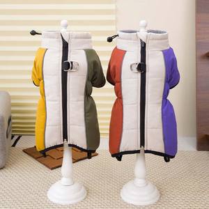 2025 신제품 고품질 클래식 코튼 장식용 세탁 가능 안전 의류 리드 더 로프 도그 코트 겨울용 - Product Image 4