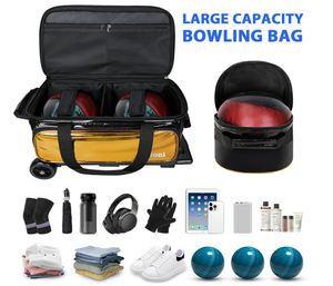 2 Ball <b>Bowling</b> Bag with Wheels + 1 Ball Color Matching Add on Tote Rolling 3 Ball <b>Bowling</b> Bag with Shoe Compartment - Product Image 3