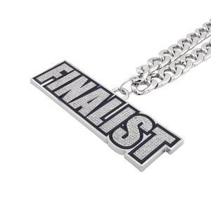 Collana a Catena Cubana Lucida in Stile Hip-hop alla Moda, Adatta per Uomo, Materiale in Lega, Ciondolo Personalizzato a Tema Campionato - Product Image 5