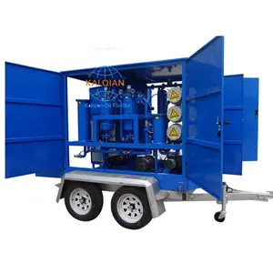 Trailer Mounted Vacuum Transformer Insulating Oil Purifier For Oil Dehydration