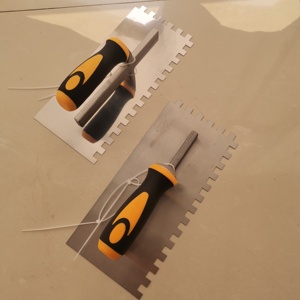 <span class=keywords><strong>Spatule</strong></span> à carrelage, construction, manche en plastique inoxydable, truelle à encoches en acier inoxydable, truelle à plâtre - Product Image 6