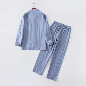 Ensemble de pyjama en coton pour femmes de haute qualité, uni, <span class=keywords><strong>double</strong></span> couche de <span class=keywords><strong>gaze</strong></span>, ensemble de 2 pièces, 100% coton, pyjama pour femmes - Product Image 5