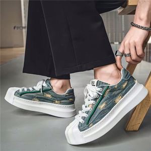 Zapatos de Lona para Hombre RO, Zapatos Deportivos Casuales Transpirables de Verano, con Aumento de Altura, Elegantes con Cordones Delanteros y Suela Gruesa - Product Image 4