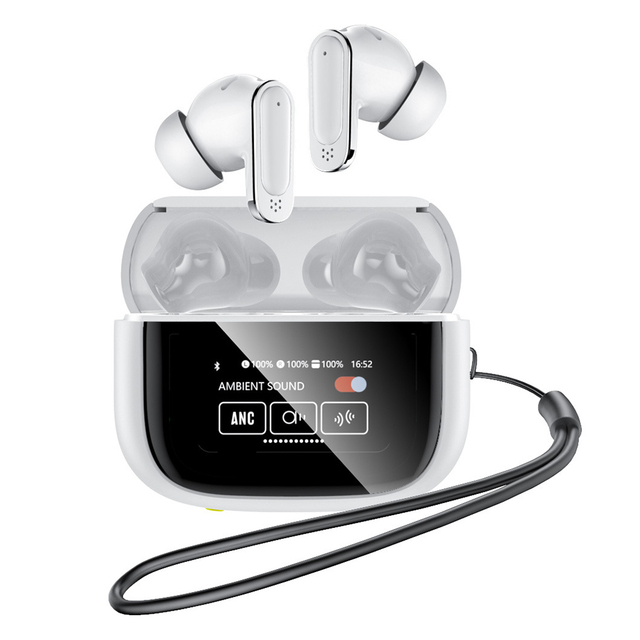 Smart Screen AI OEM TWS ANC ENC Air Buds JL7003 True Wireless Earbuds Active Noise Cancellation Stereo Earphone V11 Headphone